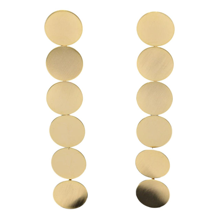 Athena 24k Gold & Sterling Silver Coin Drop Earrings – SouthMiamiJewelers